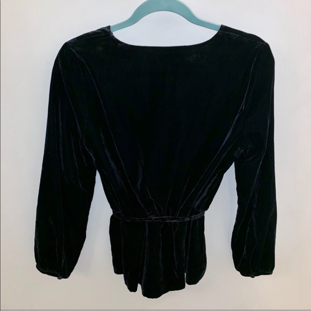 Host Pick ๐๏ธ J.Crew Faux Wrap Top in Drapey Velvet - Picture 7 of 8